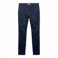 Men's Navy Blue Slim Fit Chino Trousers