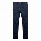 Men's Navy Blue Slim Fit Chino Trousers