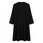 Elegant Black Beaded Polyester Abaya