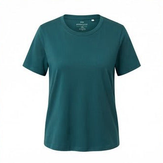 Deep Teal Relaxed Fit Boxy Crew Neck T-Shirt