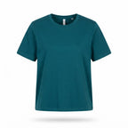 Deep Teal Relaxed Fit Boxy Crew Neck T-Shirt