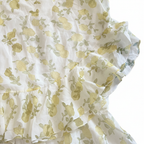 2TRENDY Women's Yellow Floral Ruffle Asymmetrical Midi Skirt