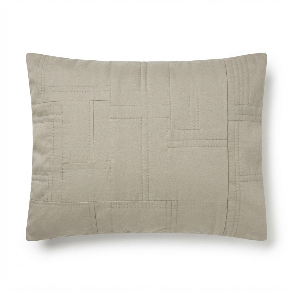 bianca elegance Unisex Cream Quilted Geometric Square Europe