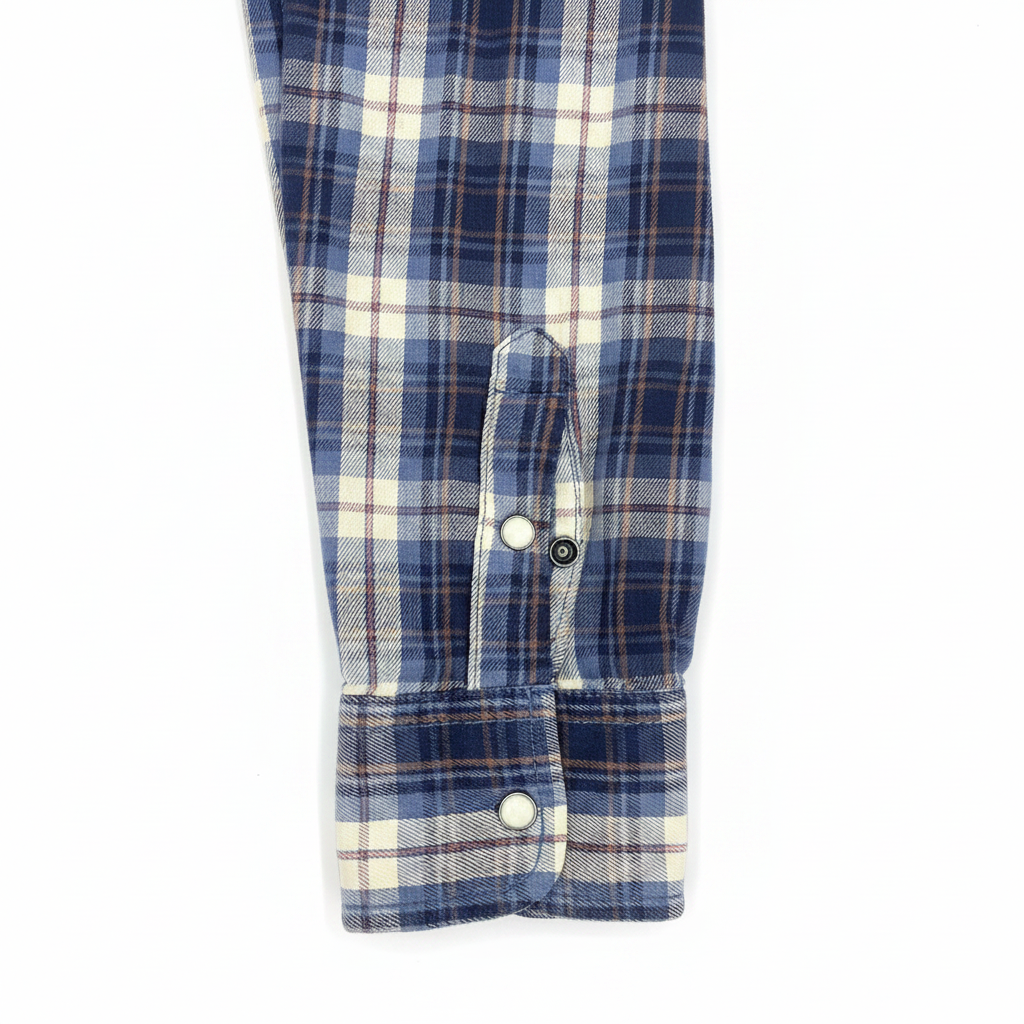 Falmer Heritage Blue Plaid Shirt with Denim Collar