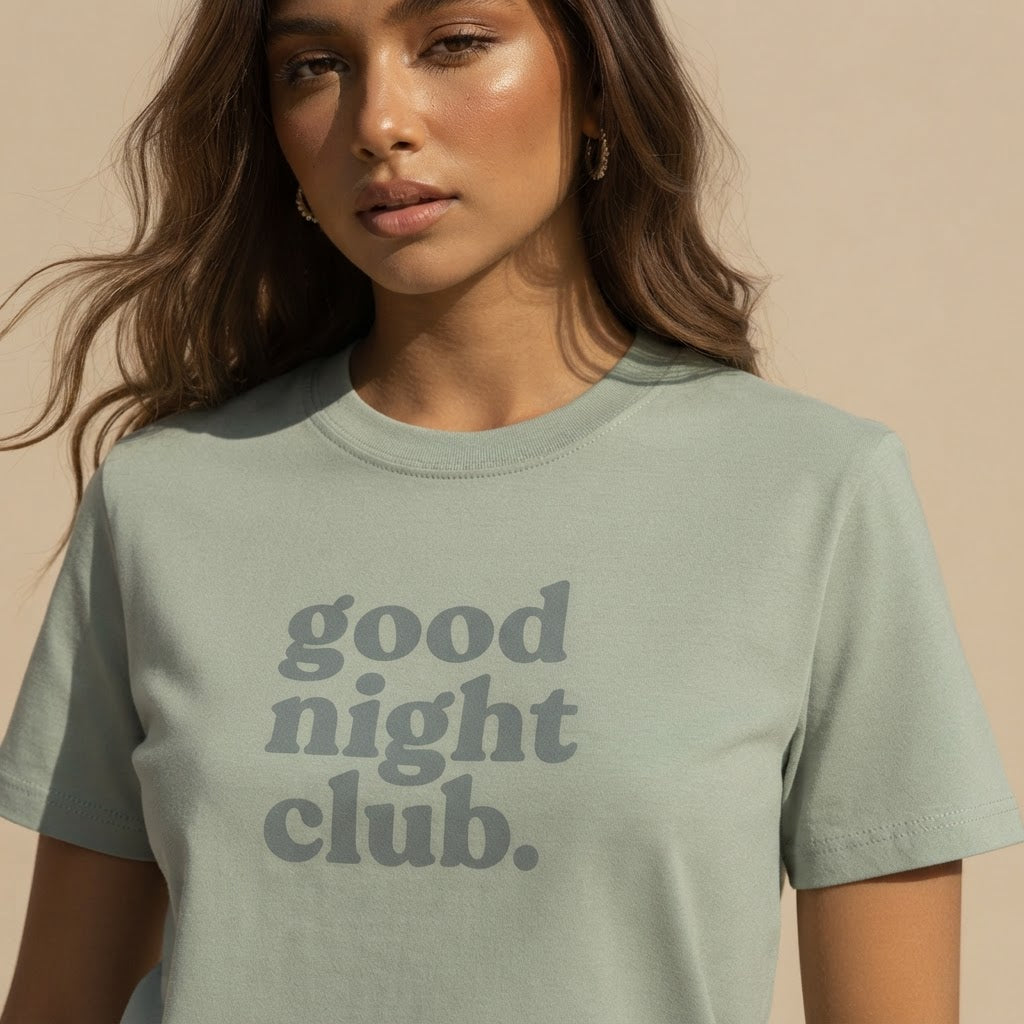 Target Sage Green Relaxed Graphic T-Shirt Good Night Club Pr