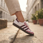 Adidas Adidas White & Pink Heart Print Samba-Style Sneakers