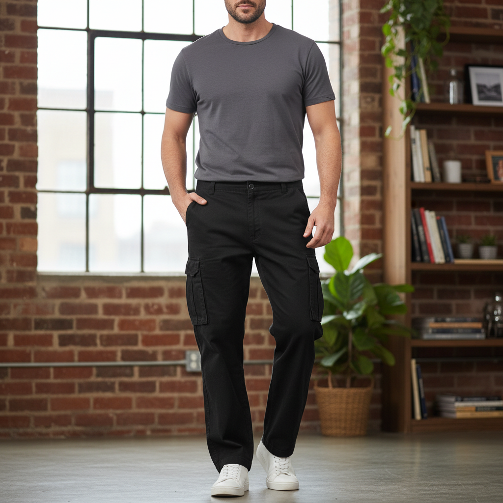 Rivers Men's Black Cargo Utility Pants - Size 40