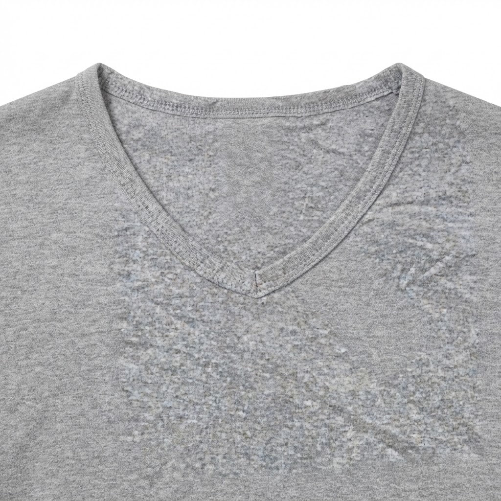 LIVERGY Men's Heather Grey V-Neck Cotton Jersey Undershirt