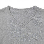 LIVERGY Men's Heather Grey V-Neck Cotton Jersey Undershirt
