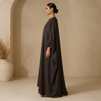 represent Chocolate Brown Shimmer Kaftan-Style Floor-Length