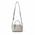 Tory Burch Light Gray Saffiano Leather Mini Dome Satchel