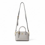 Tory Burch Light Gray Saffiano Leather Mini Dome Satchel