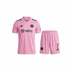 Kids Adidas Inter Miami CF Pink Soccer Jersey & Shorts Set