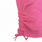 F&F Women's Pink Ribbed Ruched Side T-Shirt