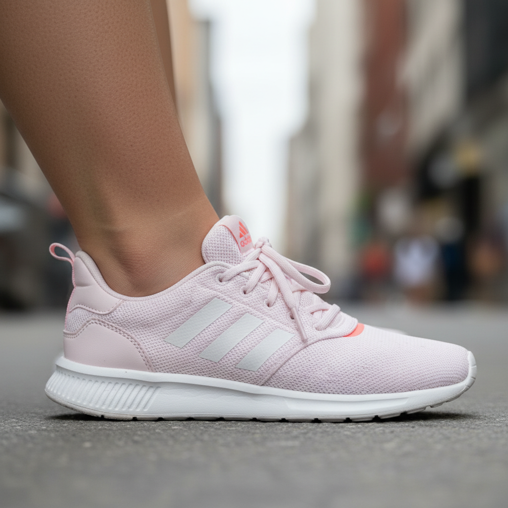 Adidas Adidas Light Pink Mesh Lace-Up Sneakers