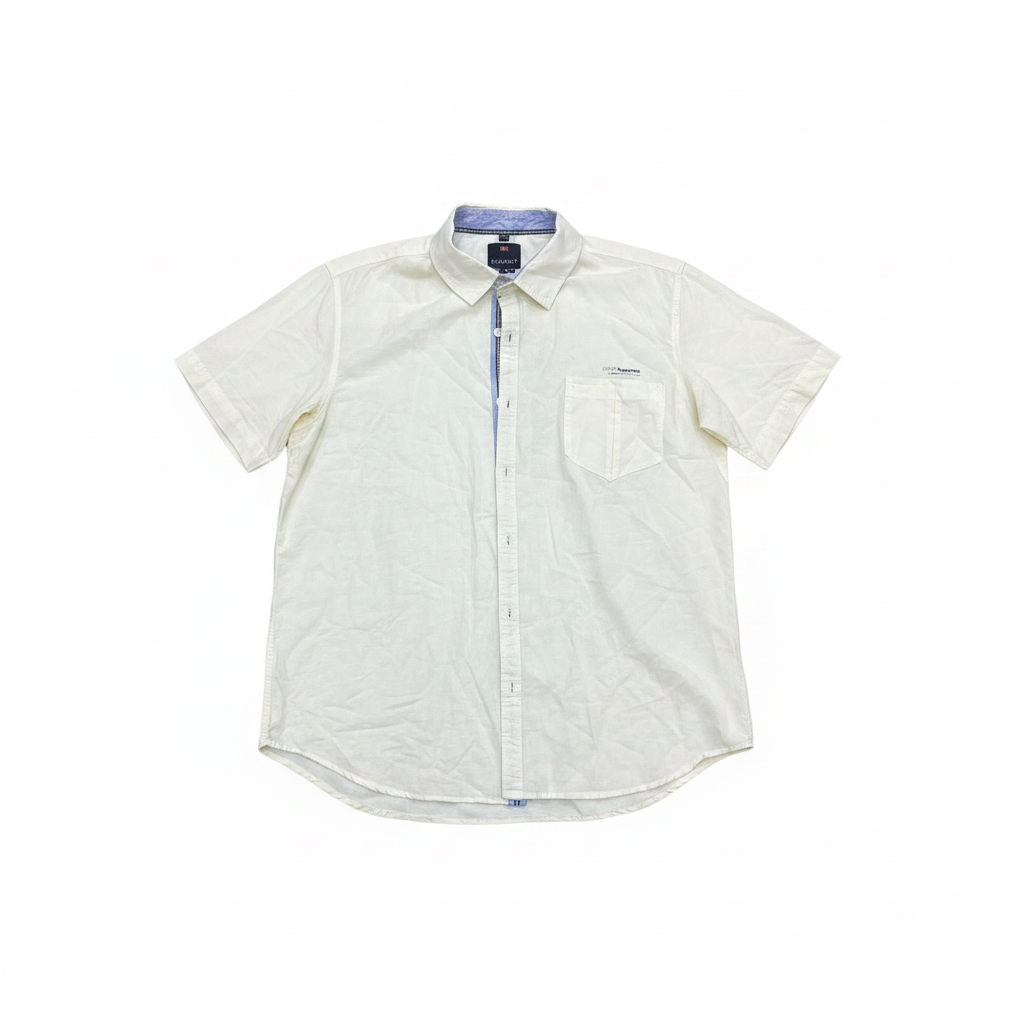 Giomani Men's Slim Fit Short Sleeve Linen Blend Shirt 4XL
