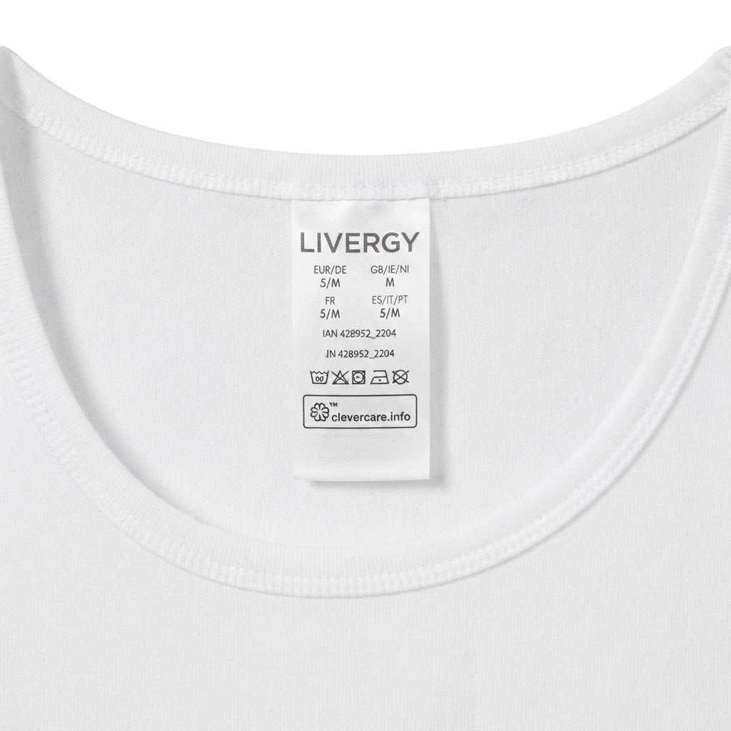 LIVERGY Men's White Short-Sleeve Cotton Crew Neck Undershirt