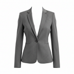 EXPRESS Women's Grey Tailored Single-Button Office Blazer