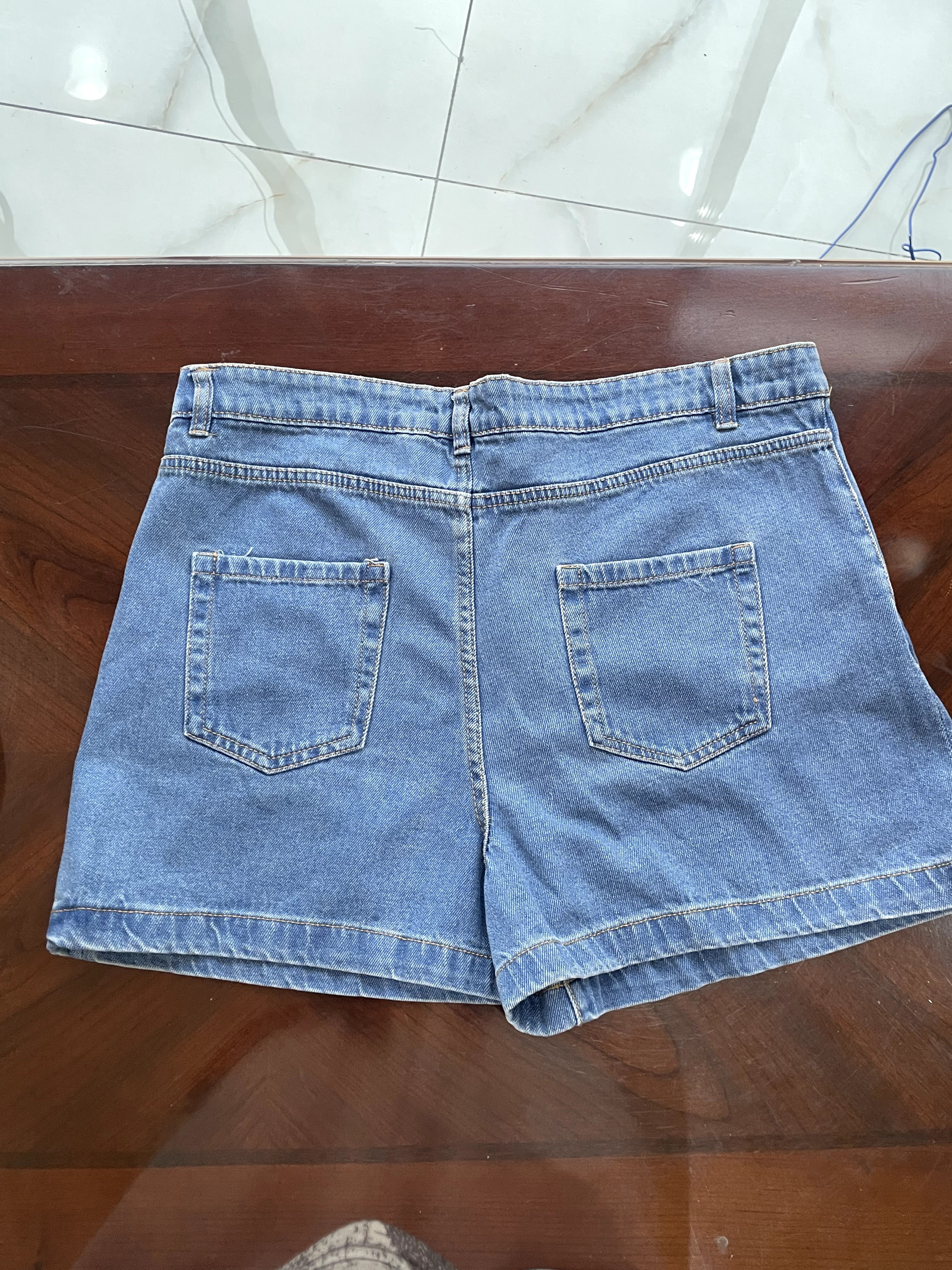 Esmara Mid-Blue Wash Straight Fit Denim Shorts