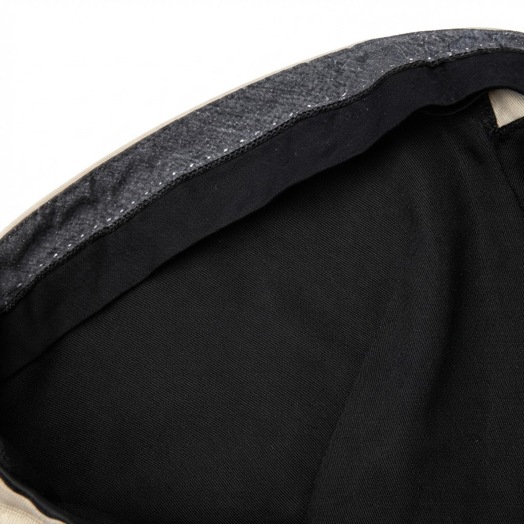 Men's Beige Tailored Straight-Leg Linen Blend Trousers
