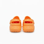 crocs Bright Orange Breathable Classic Clogs with Heel Strap