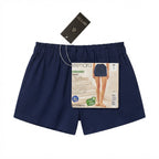 Women's Navy Blue Tie-Waist Relaxed Shorts