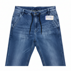 Men's Livergy Blue Acid Wash Denim Cargo Joggers