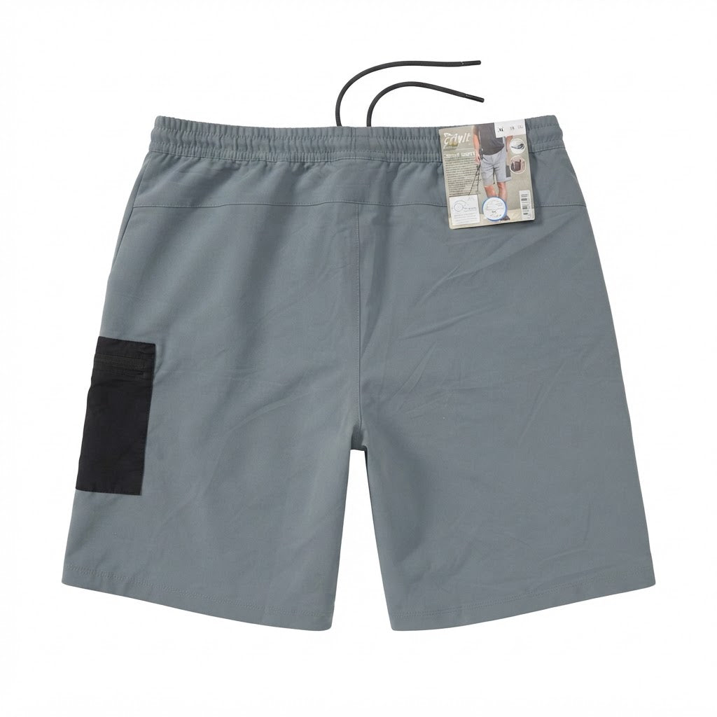 Men's Light Grey Utility Cargo Activewear Shorts