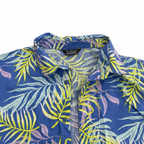 Primark Boys Blue Tropical Palm Leaf Short Sleeve Shirt