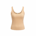 Women's Ribbed Peach Scoop Neck Crop Tank Top