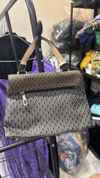 Chrisbella Monogram Top-Handle Flap Bag