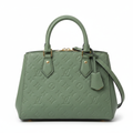 Louis Vuitton Green Monogram Embossed Leather Handbag