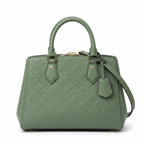 Louis Vuitton Green Monogram Embossed Leather Handbag