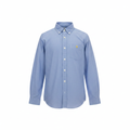 Kids Light Blue Micro Check Button Down Shirt