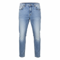 Men's Light Blue Slim-Fit Faded Denim Jeans
