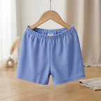 SHEIN SHEIN Cornflower Blue Piqué Knit Toddler Elastic Short