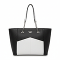 Guess Black and White Saffiano Tote Bag